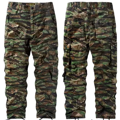 VIP春秋迷彩裤男青年工装裤潮牌多袋直筒纯棉休闲裤大码宽松长裤商品大图