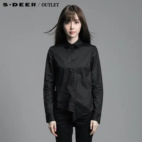 【新品】sdeer圣迪奥专柜正品女装春装简约肌理感衬衫4380523图片
