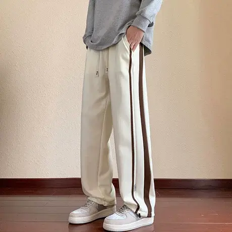 直筒裤子男春秋潮牌宽松休闲长裤男秋冬百搭青少年痞帅运动阔腿裤商品大图