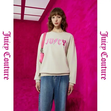 Juicy Couture橘滋初秋冬新款星河滚烫印绣花圆领女式卫衣商品大图
