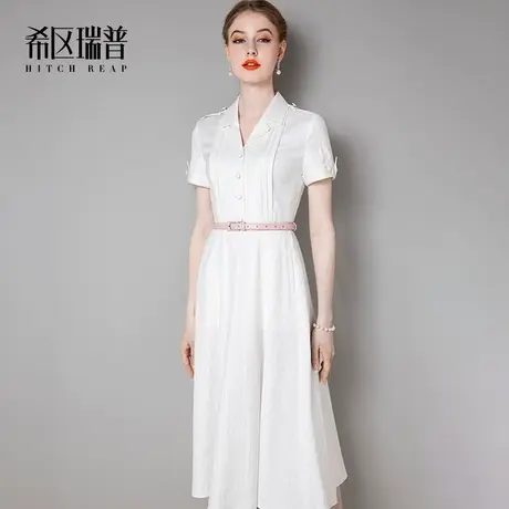 希区瑞普高端轻奢职业连衣裙夏季2023新款气质西装领高档洋气减龄图片