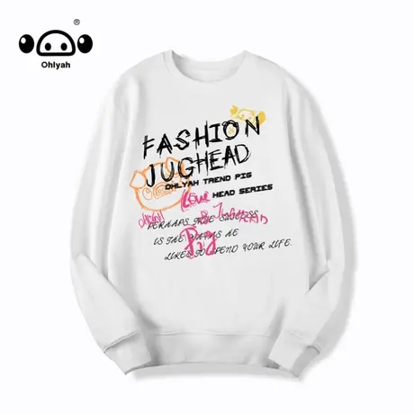 国潮oversize宽松圆领美式hiphop卫衣女ins欧美潮牌秋款2023新款商品大图