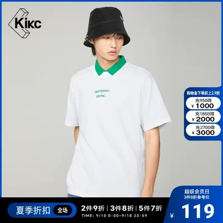 kikc短袖T恤男女同款2022夏季新款时尚潮流休闲圆领宽松半袖上衣商品大图