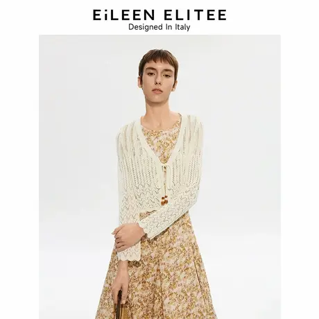 朗姿欧洲EiLEEN ELITEE开衫上衣外套毛衣2025年夏季新款毛针织衫图片
