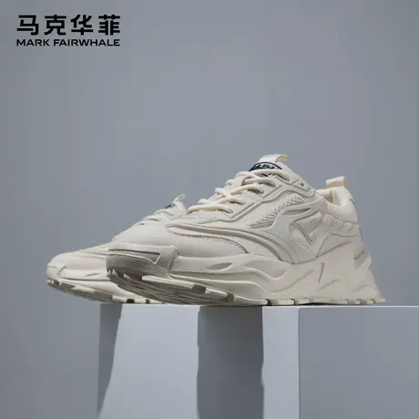 马克华菲男鞋夏季透气厚底老爹鞋男2025新款运动鞋男士休闲增高鞋图片