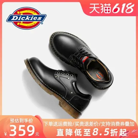 Dickies皮鞋男夏季新款2025休闲真皮英伦风马丁鞋低帮百搭工装鞋商品大图