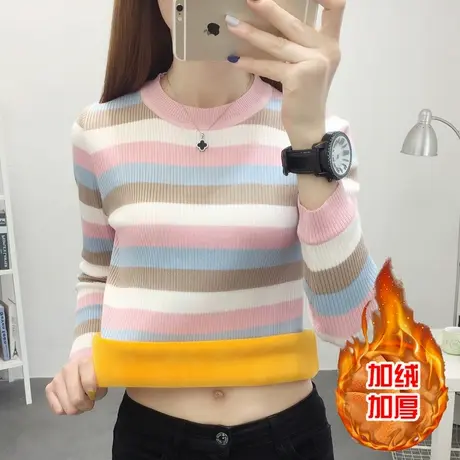 加厚加绒毛衣女装秋冬内搭2019新款潮宽松打底针织衫女修身半高领图片