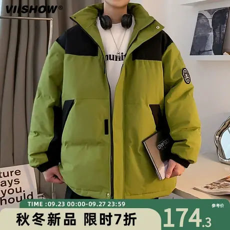VIISHOW连帽棉服男冬季加厚保暖棉袄冲锋夹克潮牌宽松面包服外套商品大图