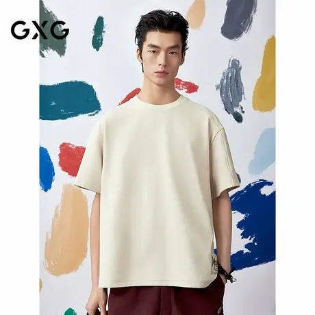 [商场同款]GXG男装圆领T恤肌理材质短袖针织25夏新品G25X442112商品大图