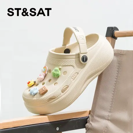 星期六凉鞋女款户外潮流时尚休闲女鞋透气踩屎感洞洞鞋沙滩凉拖鞋商品大图