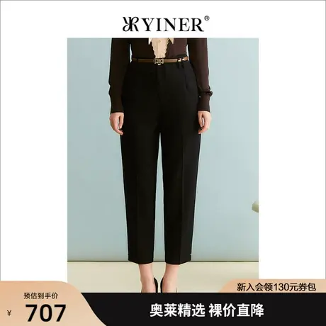 YINER音儿商场同款女装2023秋季新款休闲裤8C63320256商品大图