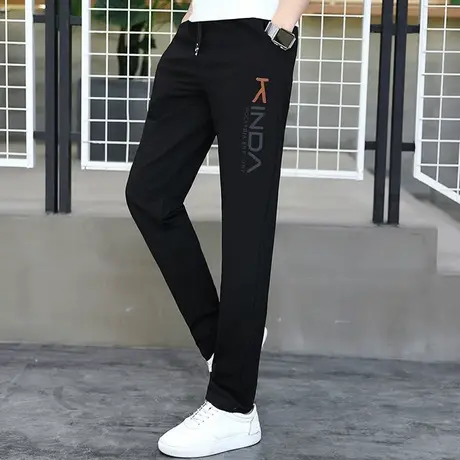 初中高中学生休闲裤青少年秋季薄款百搭运动裤男大童帅气直筒长裤商品大图