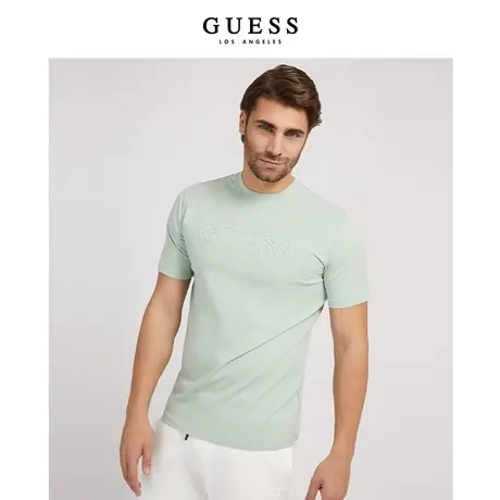 GUESS男士时尚潮流百搭浮雕字母印花纯色T恤-Z2RI10J1311商品大图