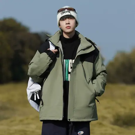 棉服男女秋冬季加厚保暖夹克2023年新款宽松休闲情侣外套棉衣上衣商品大图