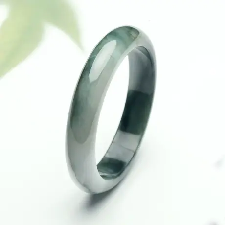 天然A货翡翠手镯飘绿双色底正装细豆种翡翠玉镯子附证书送妈妈图片