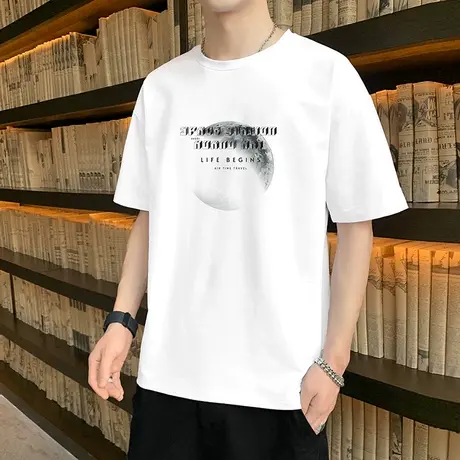 短袖t恤男夏季男款衣服潮流上衣男士纯棉正品男装圆领男生体桖衫图片
