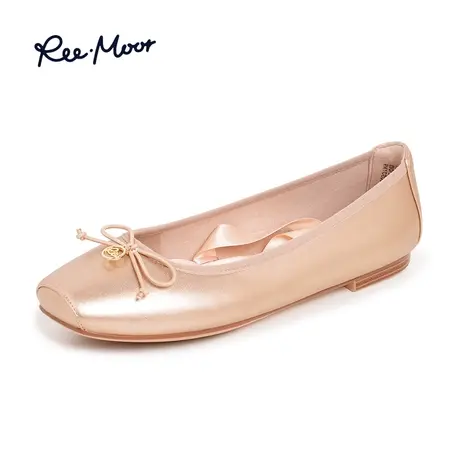 REEMOOR睿慕2023交叉绑带蛋卷鞋复古芭蕾软底平底鞋单鞋女商品大图