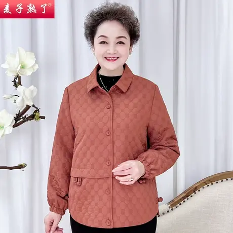 妈妈秋冬装2023新款外套加绒棉衣服洋气奶奶春小个子中老年人女装图片