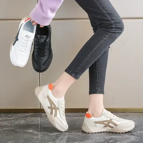 阿甘鞋女2023秋季新款学生运动鞋百搭透气小白鞋时尚老北京布鞋子图片