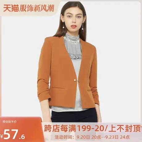 【断码S】艾格2023春季女装百搭休闲潮搭简约修身西装外套Z1865图片