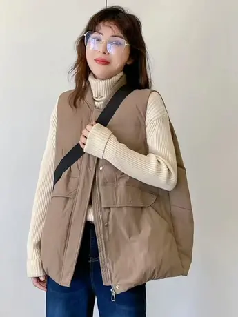 羽绒棉马甲女2023韩版秋冬新款宽松百搭坎肩小个子休闲外套ins潮商品大图