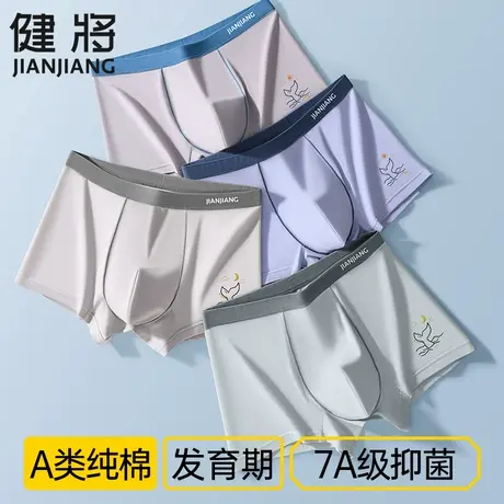 健将青少年内裤男生大童发育期四角男童初高中学生平角短裤头男孩商品大图
