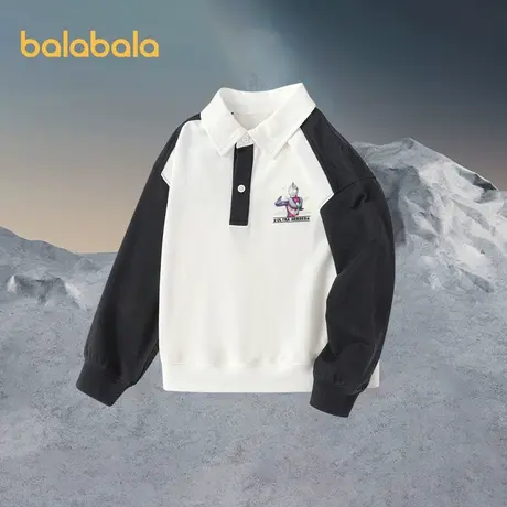 【奥特曼IP】巴拉巴拉儿童T恤男童2025新款秋长袖POLO衫图片