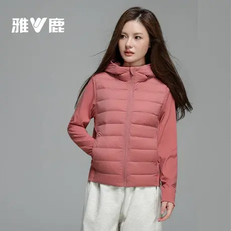 雅鹿拼接羽绒服女冬季2025新款鸭绒排骨羽绒外套冬装爆款加厚保暖图片