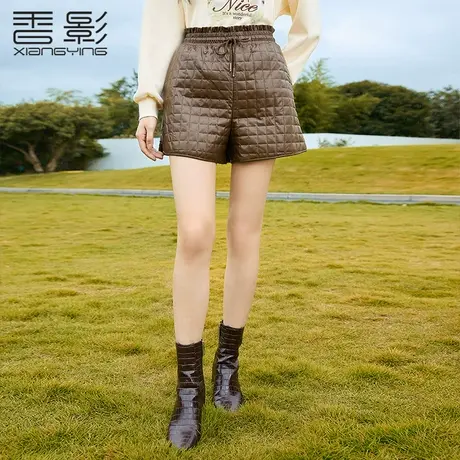 香影短裤女高腰2023秋冬季新款设计感小众裤子宽松显瘦抽绳休闲裤图片