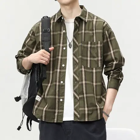 高端上档次衬衣潮流百搭高级感长袖衬衫时尚轻奢男装高端潮流衬衫商品大图