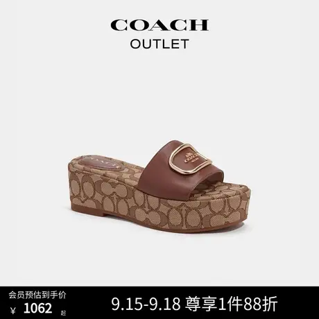 COACH/蔻驰奥莱女士经典标志Chambray ELOISE凉鞋商品大图