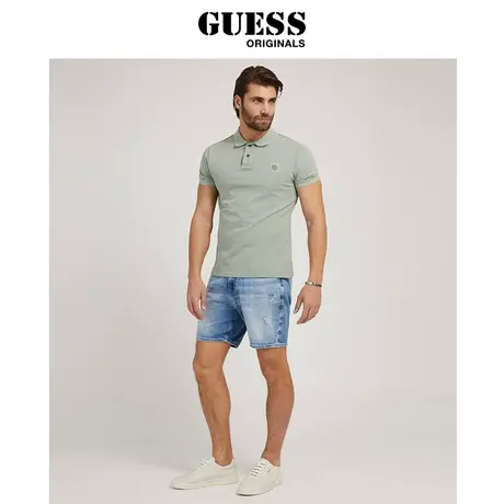 【38上新季】GUESS男士潮流水洗牛仔五分裤商品大图