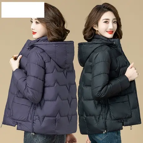 恋上17号棉服女短款2022年冬装新款棉衣中年妈妈装韩版加厚棉袄外商品大图