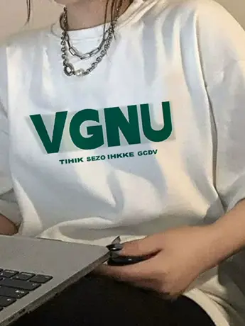 欧货女士仿棉短袖t恤夏季2023新款高街美式复古时尚气质洋气上衣商品大图