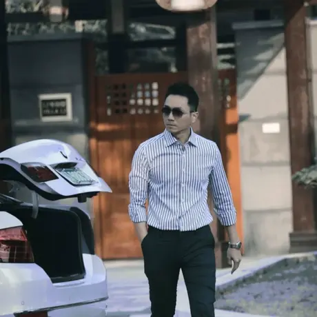 高棉竖条纹公爵蓝男士长袖衬衫新款修身商务衬衣图片