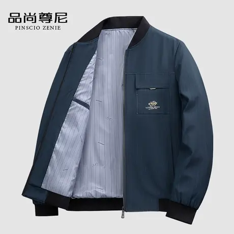 【舒适挺括】男士外套春秋季前胸口袋设计棒球服夹克中年爸爸春装商品大图