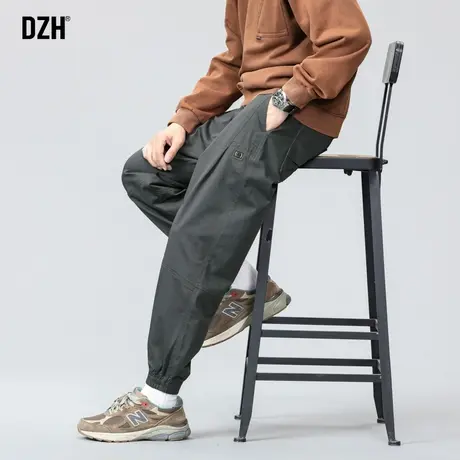 男士束脚休闲裤男裤秋冬款2024新款潮牌美式宽松长裤子男款工装裤商品大图