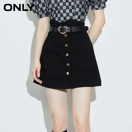 ONLY奥莱春夏设计感腰头高腰A字显瘦半身裙女商品大图