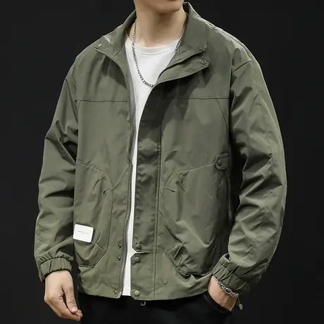 夹克男外套春秋季潮牌男装多袋加肥加大码男款男士冲锋衣2024新款图片