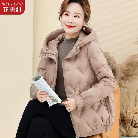 中老年棉袄女妈妈2022新款秋冬羽绒棉服外套中年洋气高贵冬装棉衣图片