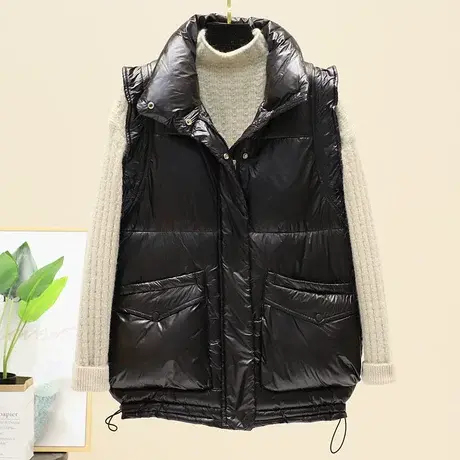 反季新款爆款羽绒棉服女轻薄欧洲站羽绒棉马甲女短款外穿背心坎肩商品大图