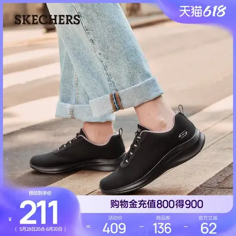 Skechers斯凯奇夏女鞋一脚蹬健步鞋休闲运动鞋跑步鞋软底舒适透气商品大图