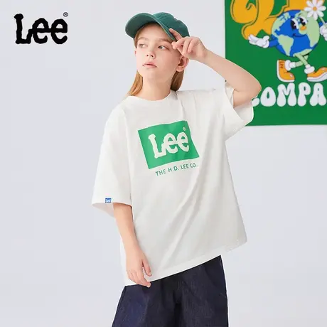 Lee男女童夏季款短袖T恤2025新款男孩儿童装女孩夏天时尚上衣夏装图片