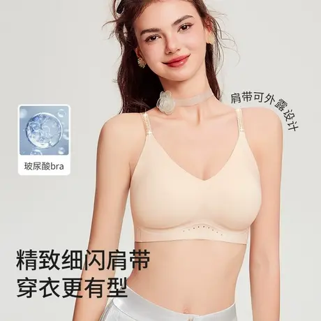 都市丽人内衣女小胸聚拢玻尿酸提拉无痕无钢圈舒适文胸罩夏季薄款商品大图