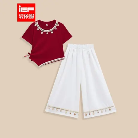 MINIIEF【爱依服童装】2025夏季新款韩版时尚洋气女童上下套裤图片