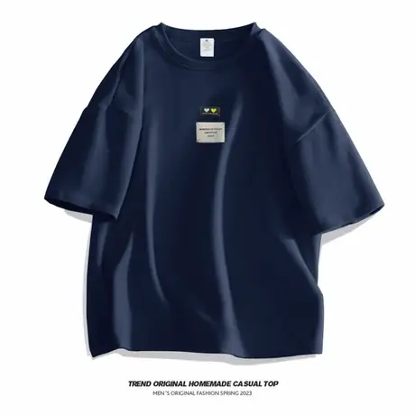 Soinku/潮型库日系潮牌短袖t恤男女夏季宽松重磅纯棉百搭半袖衣服商品大图