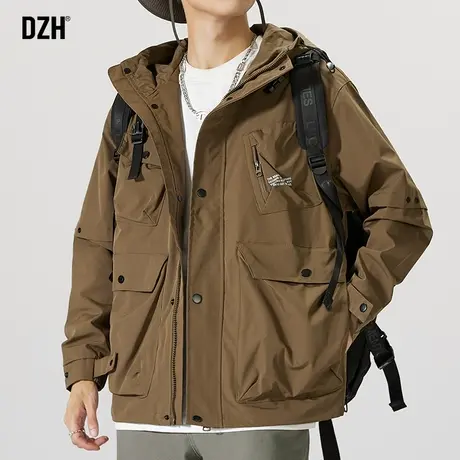 男生机能工装冲锋衣男款秋季外套潮高级感男装2023新款休闲登山服商品大图