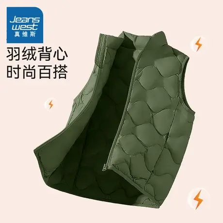 真维斯童装男童羽绒马甲儿童2025新款保暖神器中大童冬款加绒背心图片