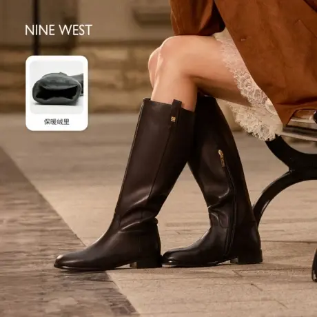 Nine West/玖熙骑士靴女2025冬季新款内增高长靴高筒靴加绒时装靴图片
