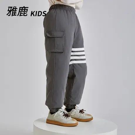 雅鹿儿童加厚羽绒裤户外保暖冬季新款滑雪男女童裤子商品大图